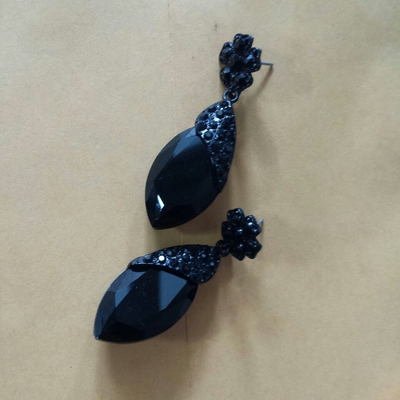 Black ice earrings