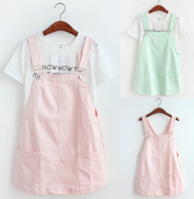 PASTEL COLOR SUSPENDER SUMMER DRESS