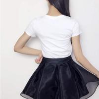 Cute Cat Embroidery T-shirt + Organza Skirt Set - Thumbnail 3