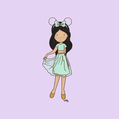 Disneybound jasmine fan 1 (color options)