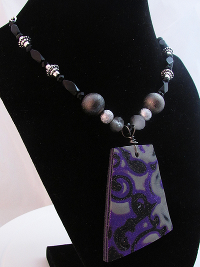 Galaxy trapezoid pendant