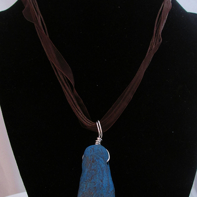 Faux turquoise pendant