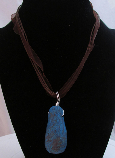 Faux turquoise pendant