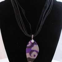 Galaxy leaf pendant - Thumbnail 1