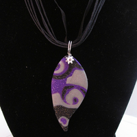 Galaxy leaf pendant - Thumbnail 2