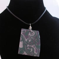 Geometric polymer clay pendant - Thumbnail 1