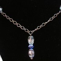Blue and Silver Y necklace - Thumbnail 1
