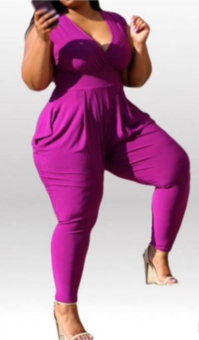 Sleeveless Sexy V-Neck Jumpsuit