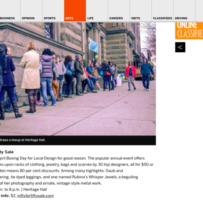 Featured in vancouver sun