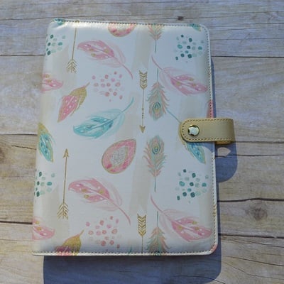 "feathers & arrows" limited edition personal size or a5 planner binder