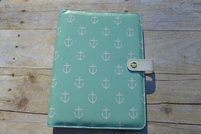 "Aqua Anchors" Limited Edition A5 Planner Binder