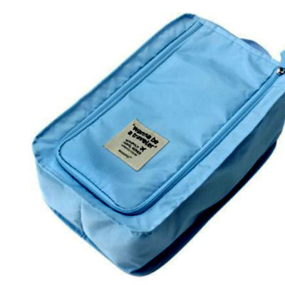 Light blue color multiple use shoe bag travel use shoe pouch convenient easy use