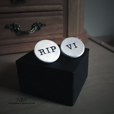 Awful alice 'death' handmade pin badge set