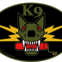 Explosives Detection K-9 Skull decal - Thumbnail 2