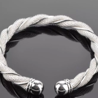 Mesh Cuff Bracelets - Silver - Thumbnail 2