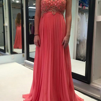 High Waist Prom Dress Evening Gown pst0628 - Thumbnail 1