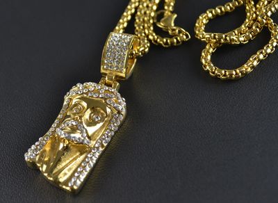 Jesus Piece With Stainless Steel With Link Chain Necklace 24"