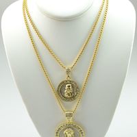 Jesus Piece Medallion and Stainless Steel Pendant With Chain Set  - Thumbnail 3