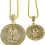 Jesus Piece Medallion and Stainless Steel Pendant With Chain Set -4