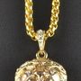 Mini Micro Lion Head and Stainless Steel Chain Necklace -2