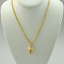 Mini Micro Lion Head and Stainless Steel Chain Necklace -3