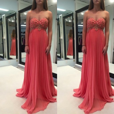 High waist prom dress evening gown pst0628