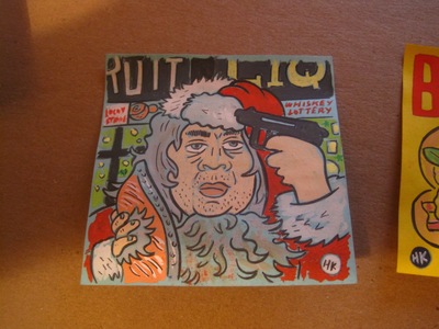 Salmon Santa Trading Places Post-It