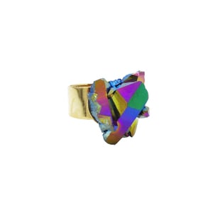 Azusa Rainbow Quartz Crystal Ring