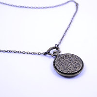 As Seen at GBK's 2015 MTV Movie Awards Gift Lounge Steampunk Necklace Brass Pendant made with real recycled watch parts - Thumbnail 3