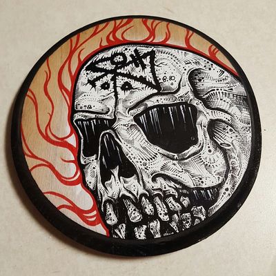 Viking protection rune skull