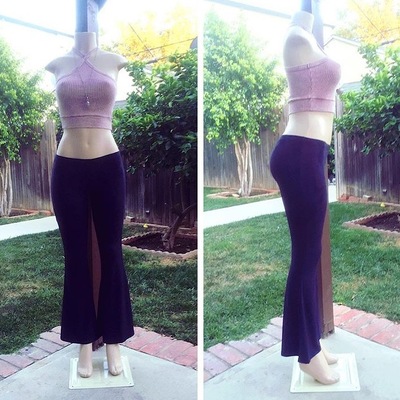 Black stretchy flare bottoms