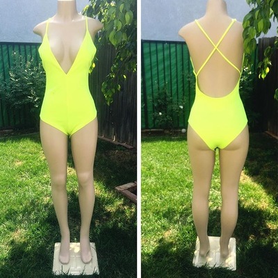 Neon yellow one piece