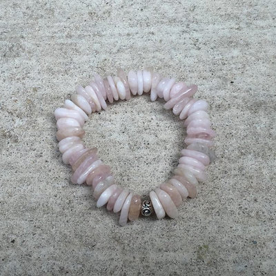 Morganite stretch bracelet - morganite bracelet - morganite jewelry - gemstone healing bracelet - morganite - Thumbnail 3