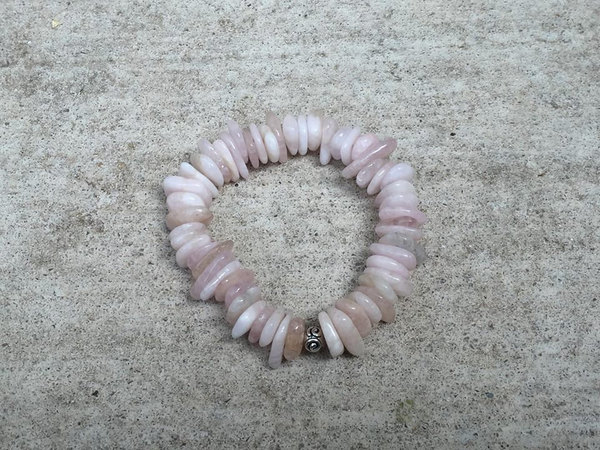 Morganite Stretch Bracelet - Morganite Bracelet - Morganite Jewelry - Gemstone Healing Bracelet - Morganite