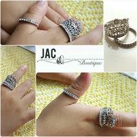 Crown Ring - Princess Ring - Stackable - Silver - Thumbnail 1