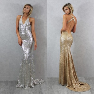 Sequin prom dress, glittery prom dress, sparkle prom dress, backless mermaid prom dresses, 2016 prom dress, bd15862 - Thumbnail 5