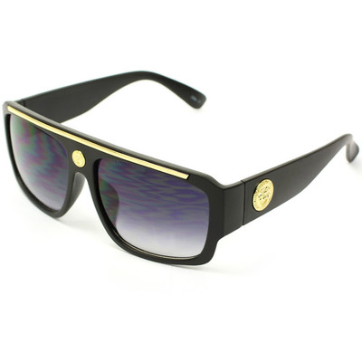 MOBSTER HIPHOP OVER SIZED SUNGLASSES MATTE FINISH WITH LION HEAD ON THE TEMPLE AND FRAME 