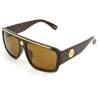 MOBSTER HIPHOP OVER SIZED SUNGLASSES MATTE FINISH WITH LION HEAD ON THE TEMPLE AND FRAME  - Thumbnail 1