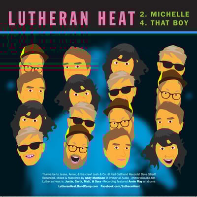 Rgf-057 pretty boy thorson and lil' happiness / lutheran heat split 7"