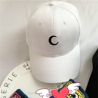 Harajuku moon embroidered baseball cap - Thumbnail 1
