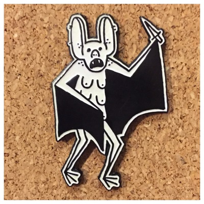 Stab Bat Glow In The Dark Enamel Pin 136