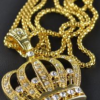 Crown Pendant and  Stainless Steel Chain Necklace