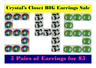 5 Pair of Crochet earrings for $5