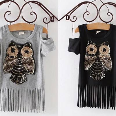 Peep shoulder owl tunic