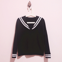  Sailor navy collar Jumper Top  - Thumbnail 2