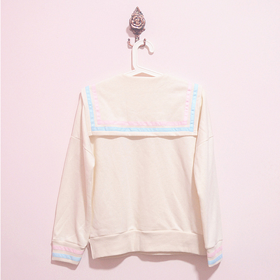 sailor navy collar jumper top 