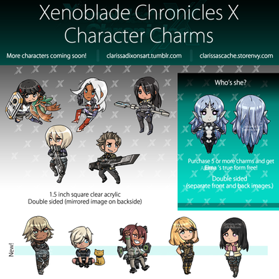 Xenoblade chronicles x acrylic charms