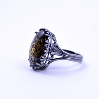 Steampunk Ring made with real watch parts - Thumbnail 1