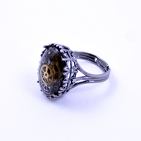 Steampunk Ring made with real watch parts - Thumbnail 2