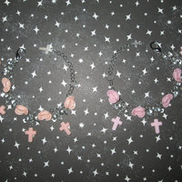 Pastel Roses, Silver Bows, and Pastel Crosses Loli Charm Bracelet (Mint, Lilac, Peach, or Pale Pink)  - Thumbnail 4